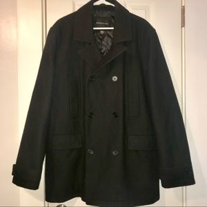 Men’s Black Wool Blend Coat